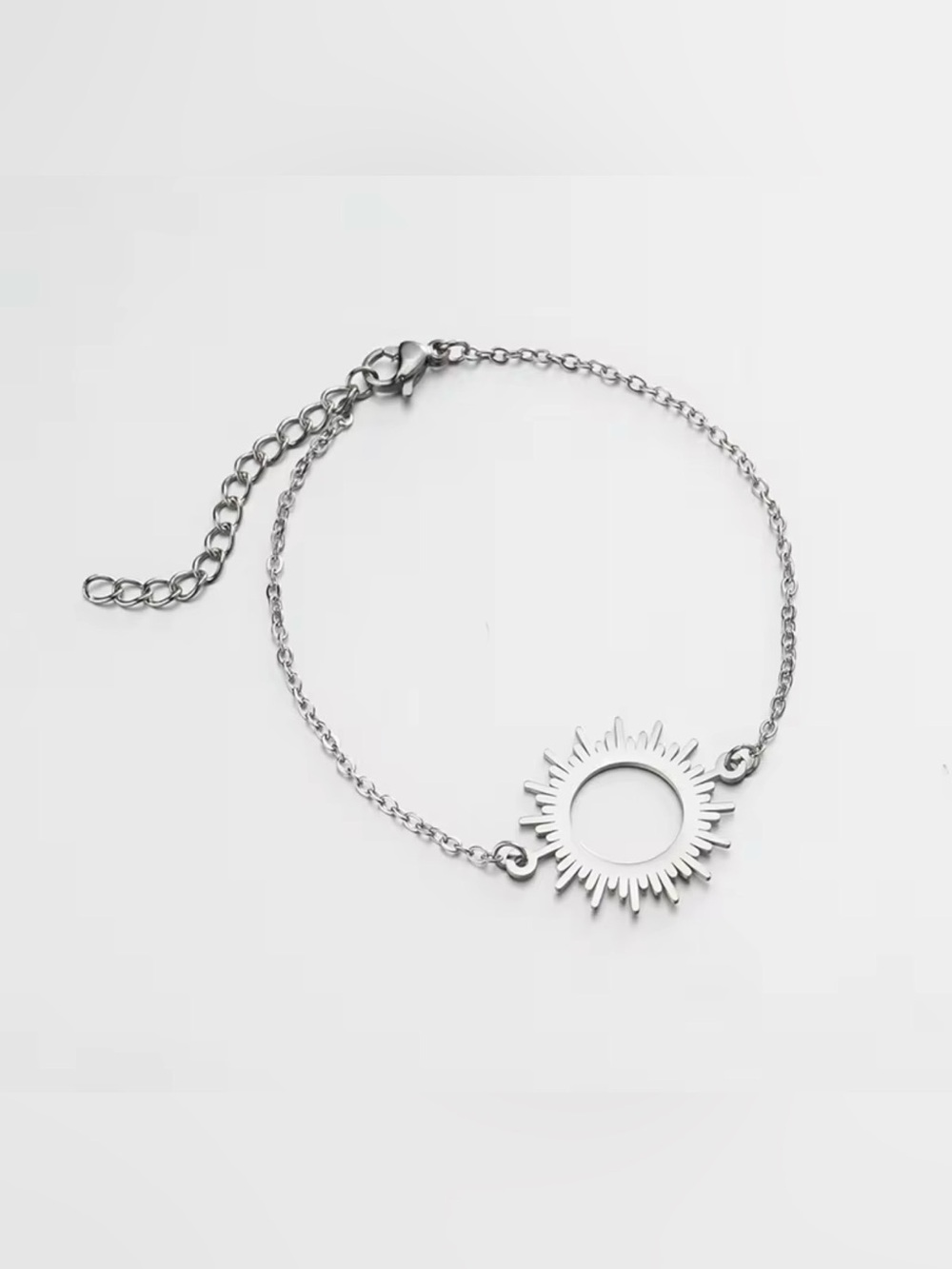 Sun Bracelet Sunburst Circle Bracelet Stainless Steel Waterproof